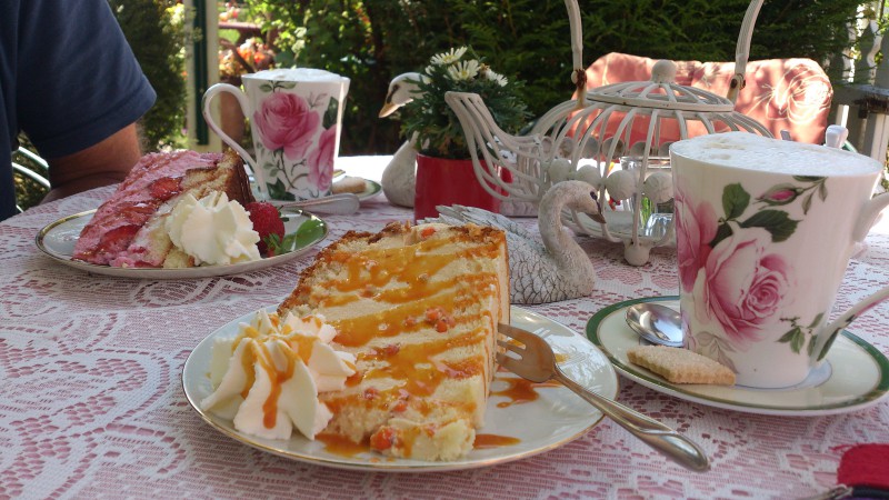 Kuchen im kleinen Cafe