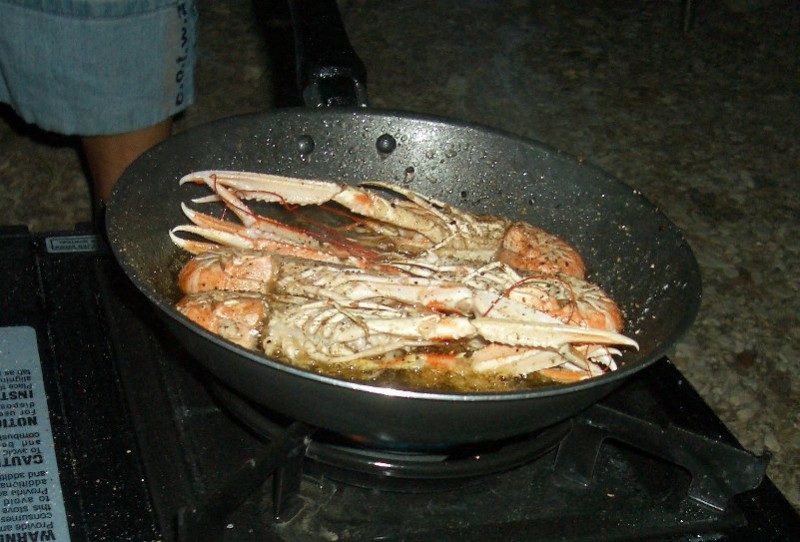 am Womo wird gegrillt