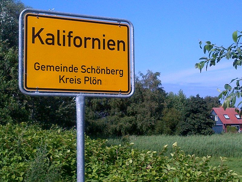 Kalifornien Ortseingangsschild