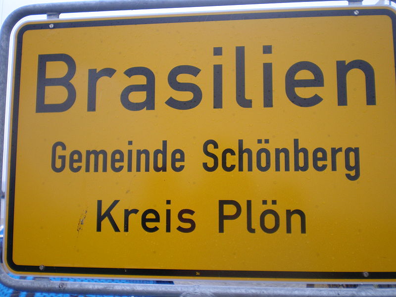 Ortsschild von Brasilien