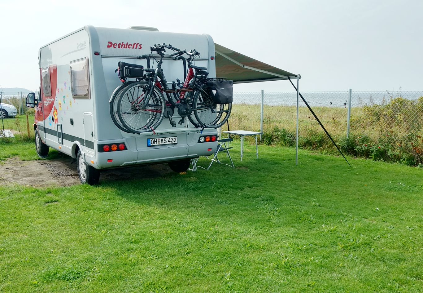 unser Womo auf dem CP Assens