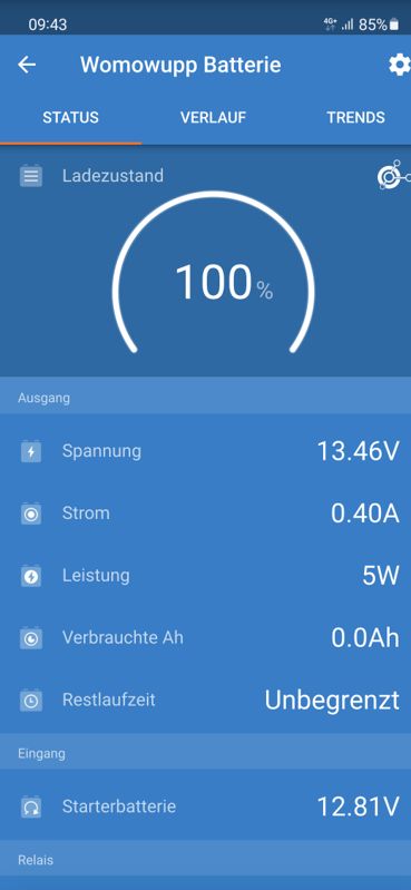 Batterie wieder voll