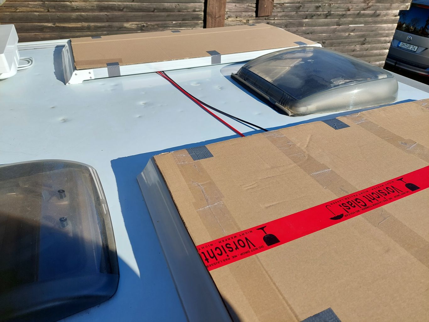 Verklebung der Solaranlage