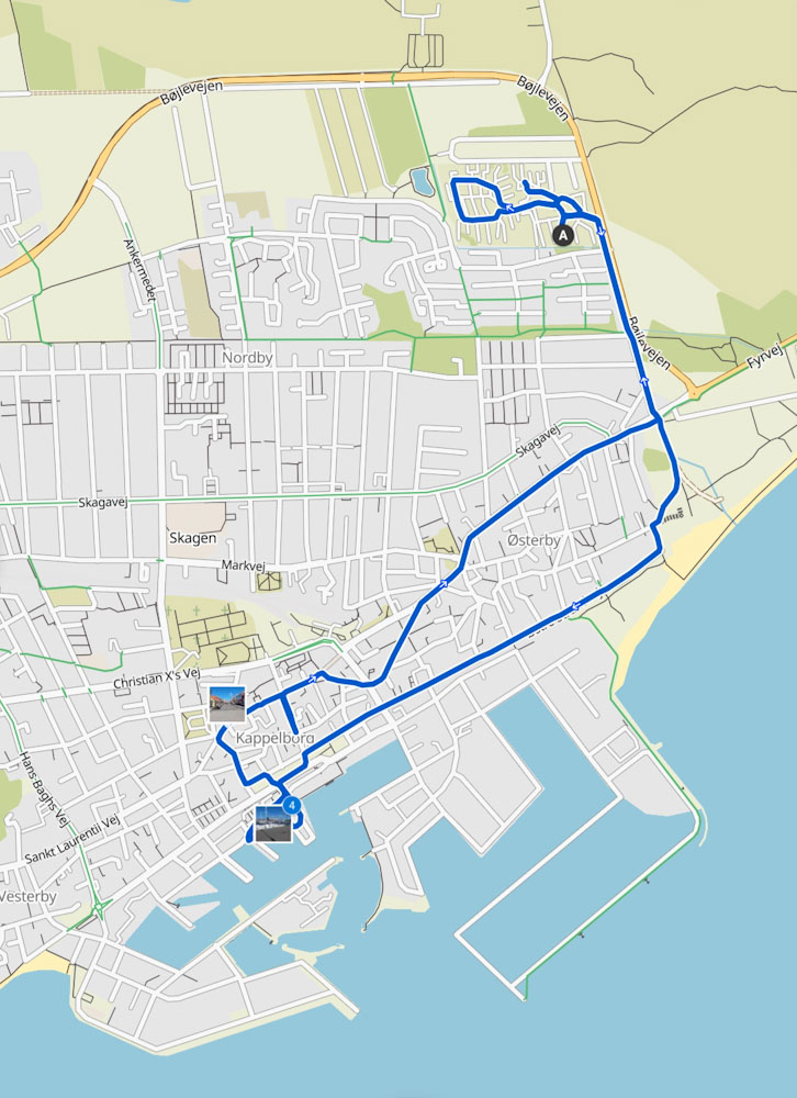 Radtour in den Hafen Skagen