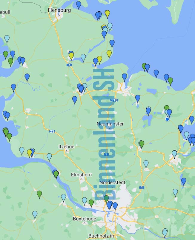 Karte der Stell- und Campingplätze 