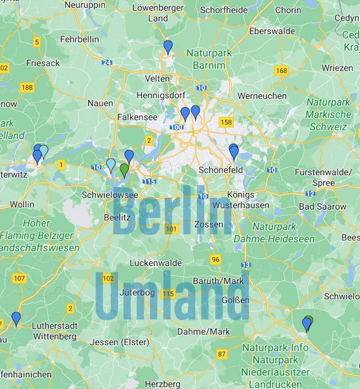 Karte der Stell- und Campingplätze 