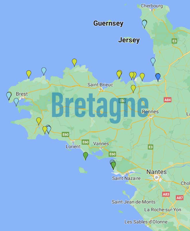 Karte der Stell- und Campingplätze 