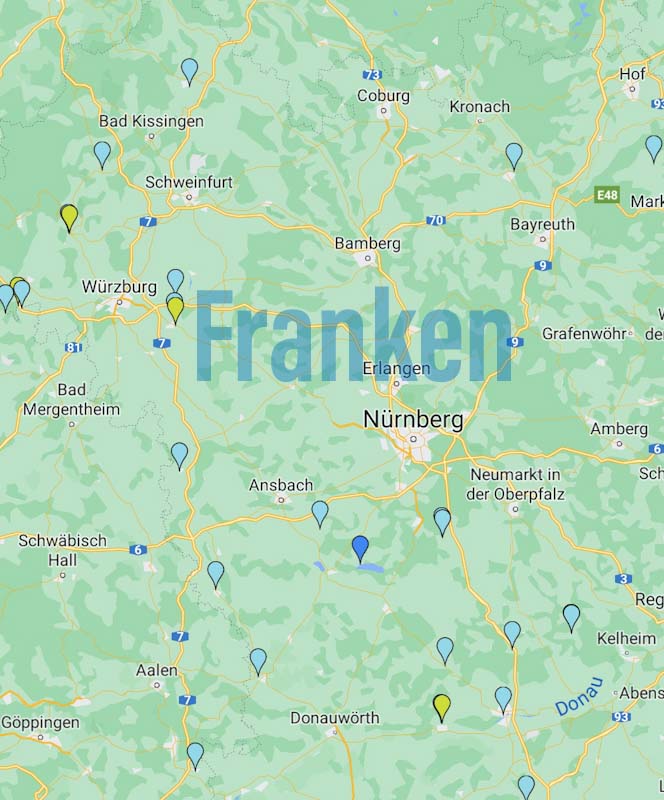 Karte der Stell- und Campingplätze 