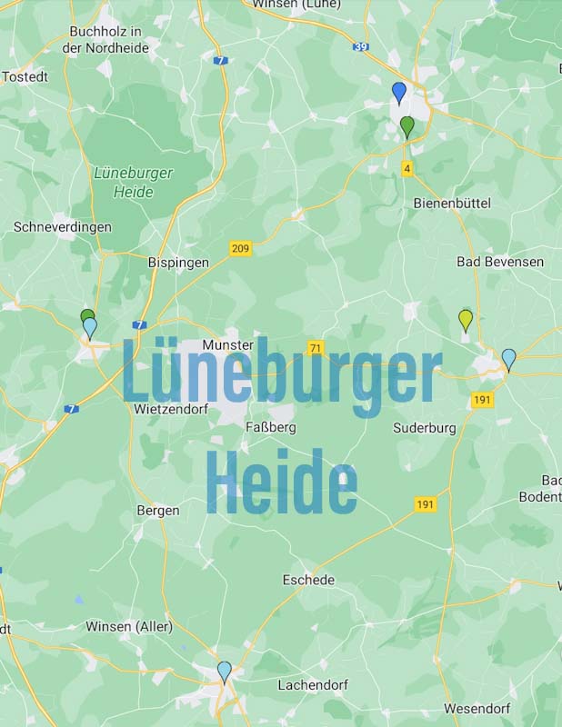 Karte der Stell- und Campingplätze 