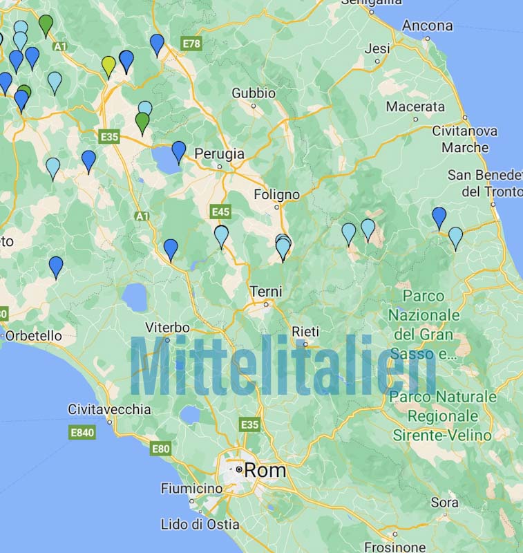 Karte der Stell- und Campingplätze 