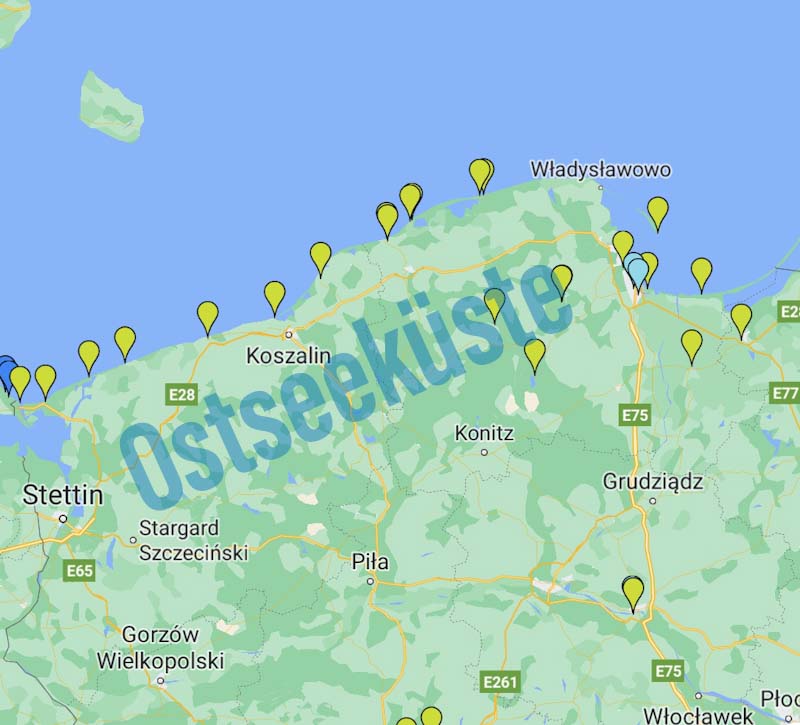 Karte der Stell- und Campingplätze 